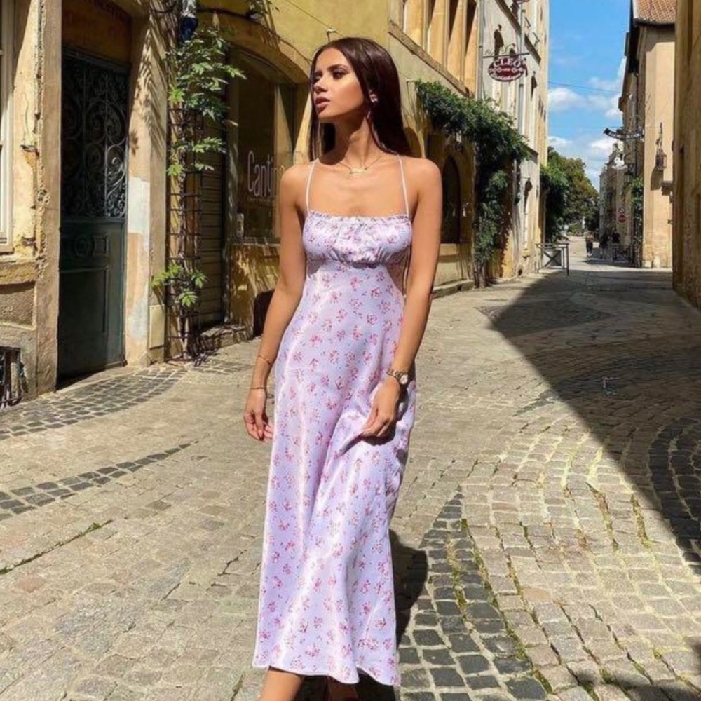 Zara Floral Satin Effect Dress